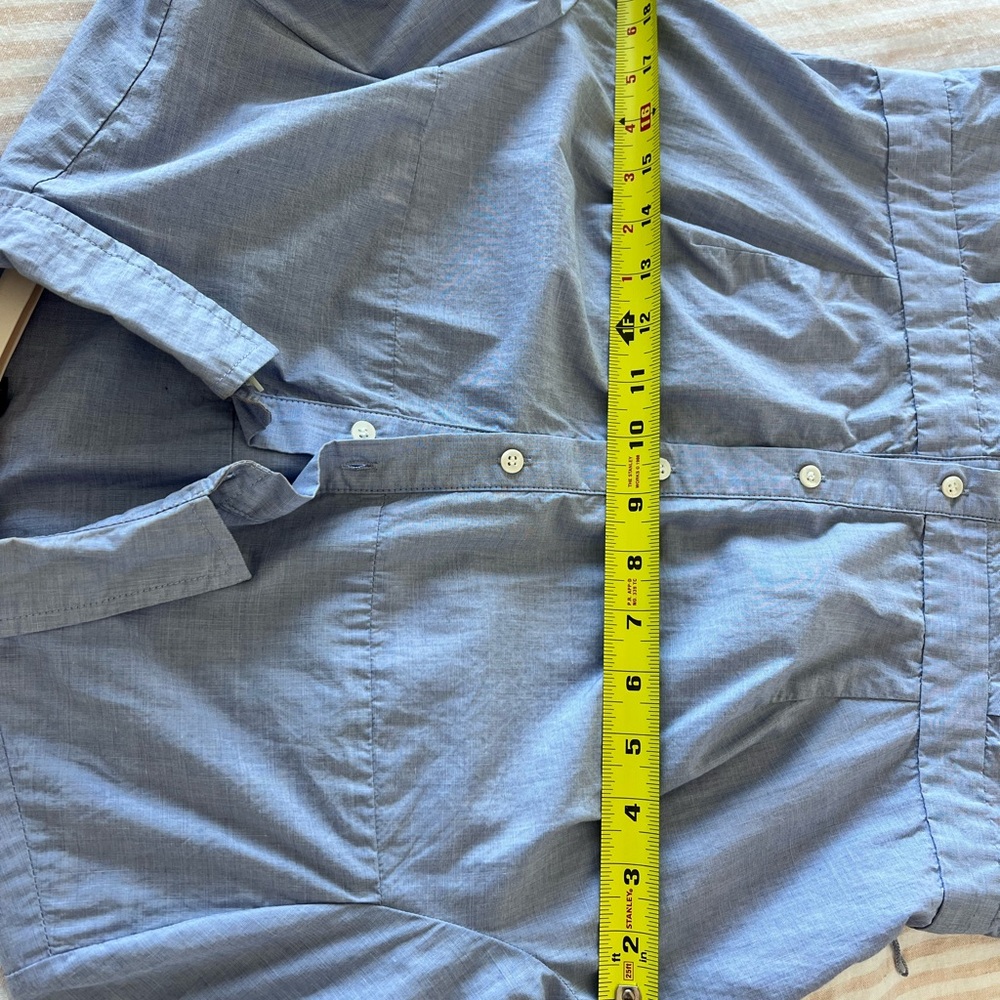 Classic cotton tie-waist shirtdress w/POCKETS. Size 14 (fits small) - Picture 11 of 11